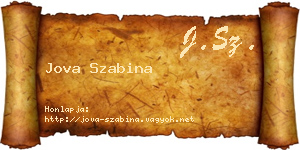 Jova Szabina névjegykártya