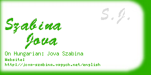 szabina jova business card